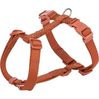H-postroj PREMIUM, rezavá - L:hruď:60-87cm/25mm