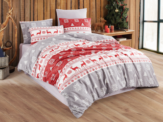Vánoční prodloužené povlečení bavlna 140x220, 70x90cm Christmas reindeer