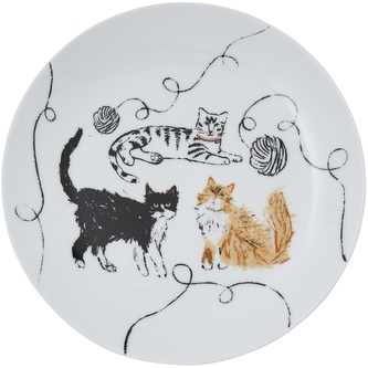 Porcelánový dezertní talíř Feline Friends