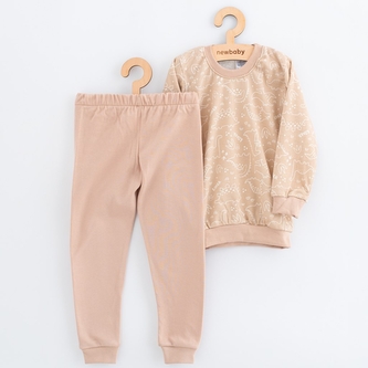 Dětské bavlněné pyžamko New Baby beige dino 116/122
