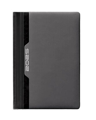 Kalendarz 2025 A5 dzienny planer szary