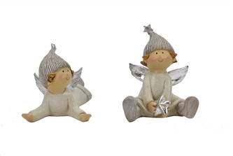 Andílci s čepičkami, sada 2 ks