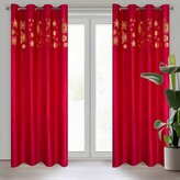 Vánoční dekorační závěs s kroužky ASTORIA červená 140x250 cm (cena za 1 kus) MyBestHome