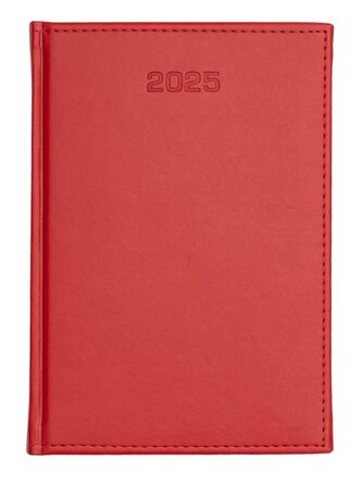 Kalendarz 2025 tygodniowy A4 Vivella czerwony