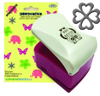 Děrovačka 32mm s embosing efektem - květ 8