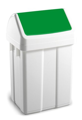 Koš na odpad Max, 12 l, výklopné víko, zelený