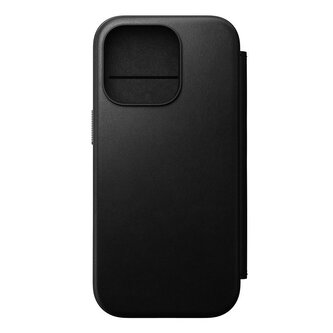 Nomad Modern Leather Folio, black - iPhone 16 Pro