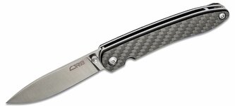 CJRB J1917-CF Ria Carbon Fiber vreckový nôž 7,5 cm, čierna, uhlíkové vlákno