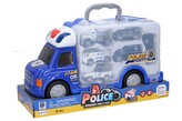 Auto policejní s efekty a 6 malými auty 34 cm
