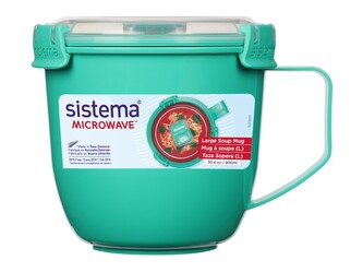 Sistema® Microwave™ Hrnek na polévku a dušené pokrmy 900 ml, mátová Sistema® Microwave™ Hrnek na polévku a dušené pokrmy 900 ml, mátová