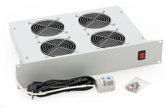 TRITON 19" ventilační jednotka, 4 vent.-230V/140W, termost.,šedá,mezi komponenty TRITON 19" ventilační jednotka, 4 vent.-230V/140W, termost.,šedá,mezi komponenty