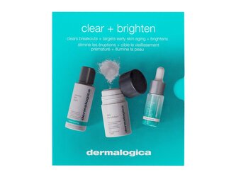 Dermalogica Clear + Brighten čisticí pěna Active Clearing Clearing Skin Wash 50 ml + exfoliační pudr Daily Microfoliant 13 g + pleťové sérum Active Clearing Age Bright Clearing Serum 10 ml