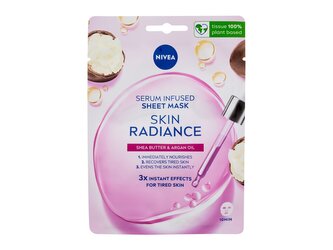 Nivea Skin Radiance Pleťová maska Serum Infused Sheet Mask 1 ks pro ženy