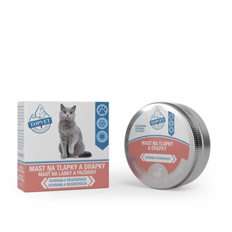 Mast na tlapky a drápky pro kočky TOPVET 30ml