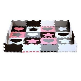 MD03 RŮŽOVÁ DĚTSKÁ PĚNOVÁ PUZZLE PODLOŽKA NILS FUN