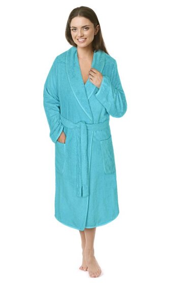 Froté župan dámský - tyrkysová - vel. XXXL