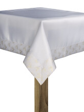 Vánoční ubrus na stůl FILAGREE světle krémová motiv C 130x180 cm