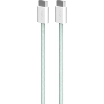 PURO Fabrik 2.0 USB-C/USB-C kabel (60W) 1,5 m, zelený