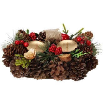 Věnec průměr 26 cm, 2 x svícen