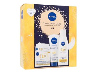 Nivea Q10 Power denní pleťový krém Q10 Anti-Wrinkle Power 50 ml + čisticí pleťové mléko Q10 Anti-Wrinkle Power 200 ml + krém na ruce Q10 Anti-Age 100 ml