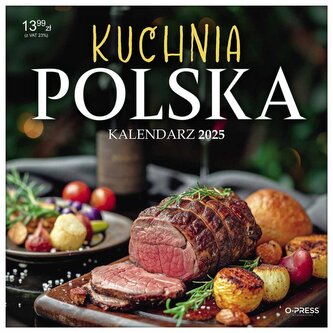 Kalendarz 2025 33x33cm ścienny Kuchnia polska