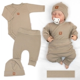 Rostoucí 3dílná sada pro miminko Nature - taupe, vel. 56/62; 56/62 (0-3m)