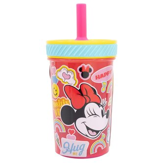 Bezpečný plastový kelímek 370 ml - Minnie Mouse Flower Power