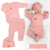 Rostoucí 3dílná sada pro miminko Nature - korálová, vel. 62/68; 62/68 (3-6m)