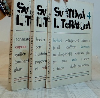 Světová literatura 4-6/1966 (komplet 3 svazků)