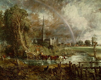 Obrazová reprodukce Salisbury Cathedral From the Meadows, 1831, John Constable, 40 × 30 cm