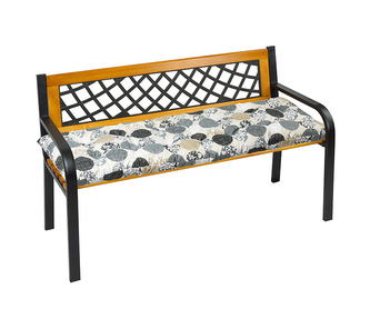 Sedák na lavici prošívaný - Koule šedá, bílá - 40x140 cm