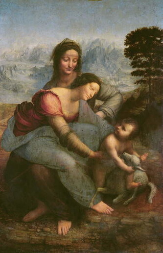 Obrazová reprodukce Virgin and Child with St. Anne, c.1510, Leonardo da Vinci, 26.7 × 40 cm