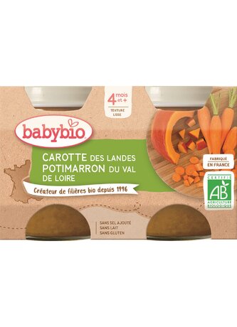 BABYBIO mrkev dýně 2x130 g