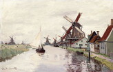 Obrazová reprodukce Windmill in Holland, 1871, Monet, Claude, 40 × 24.6 cm