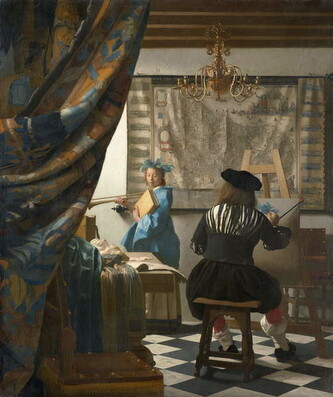 Obrazová reprodukce The Artist's Studio, c.1665-66, Jan (1632-75) Vermeer, 35 × 40 cm