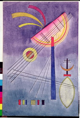 Obrazová reprodukce Leaning Semicircle (1928), Wassily Kandinsky, 26.7 × 40 cm