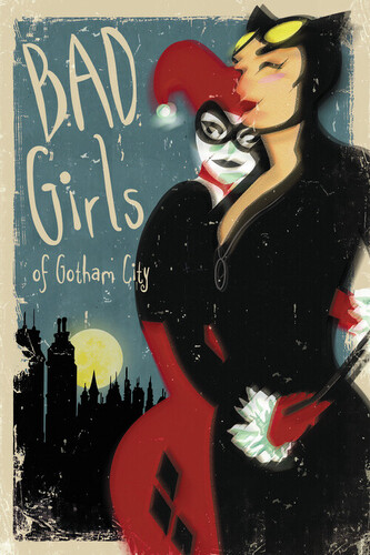 Umělecký tisk Bad Girls of Gotham City, 26.7 × 40 cm