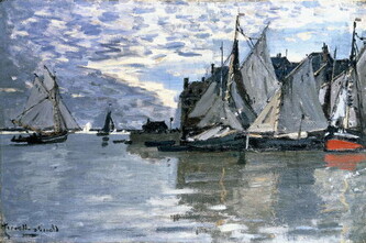 Obrazová reprodukce Sailing Boats, c.1864-1866, Monet, Claude, 40 × 26.7 cm