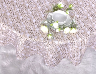 Ubrus s nešpinivou úpravou, Artdeco, béžový 120 x 155 cm