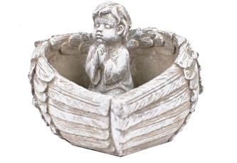 Cementový květináč srdce 10x12,5x15 cm