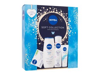 Nivea Soft krém Soft 75 ml + sprchový gel Creme Soft 250 ml + antiperspirant Original Care 150 ml + tuhé mýdlo Creme Soft 100 g