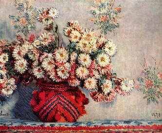 Obrazová reprodukce Chrysanthemums, 1878, Claude Monet, 40 × 35 cm