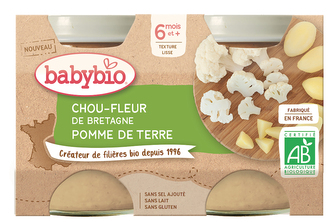 BABYBIO květák a brambory 2x130 g