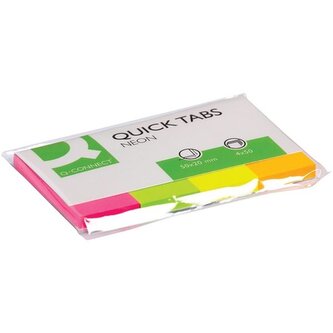 Samolepicí záložky Q-Connect, papírové, 4 barvy