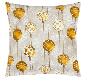 Vánoční povlak na polštářek 40x40 cm koule zlaté