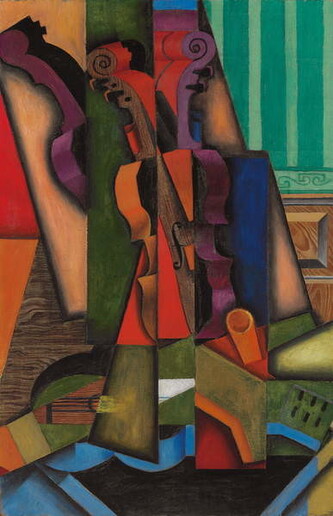 Obrazová reprodukce Violin and Guitar, 1913, Gris, Juan, 26.7 × 40 cm