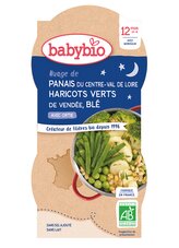 BABYBIO pastinák, zelené fazolky, pšenice a špetka kopřivy 2x200g