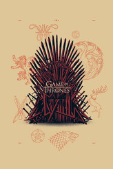 Umělecký tisk Hra o Trůny - Iron Throne, 26.7 × 40 cm