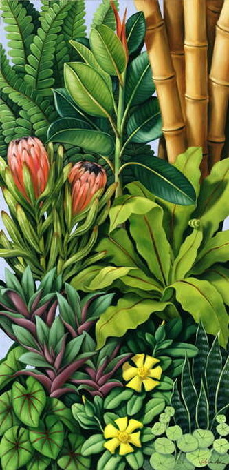 Obrazová reprodukce Foliage III, Abel, Catherine, 20 × 40 cm