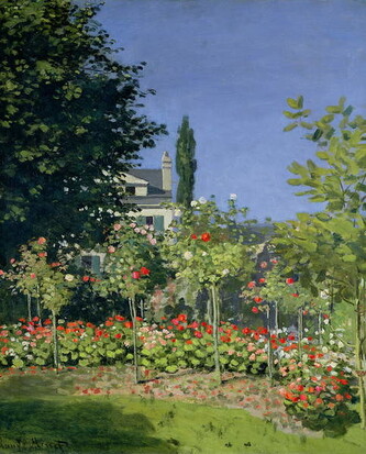 Obrazová reprodukce Flowering Garden at Sainte-Adresse, c.1866, Claude Monet, 30 × 40 cm